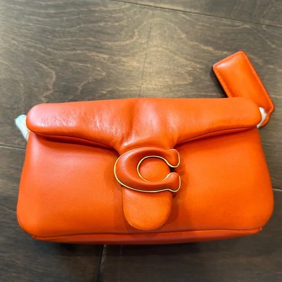 Leather Orange Pillow Tabby Coach Coach Bags Coach Mini Pillow